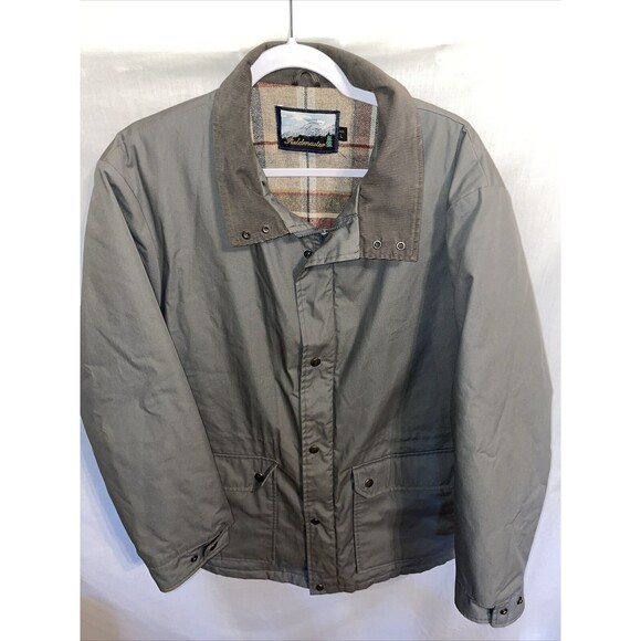 Fieldmaster Men’s Farm Jacket Size Large Gray Insulated Work Full Zip Snaps - Picture 1 of 12